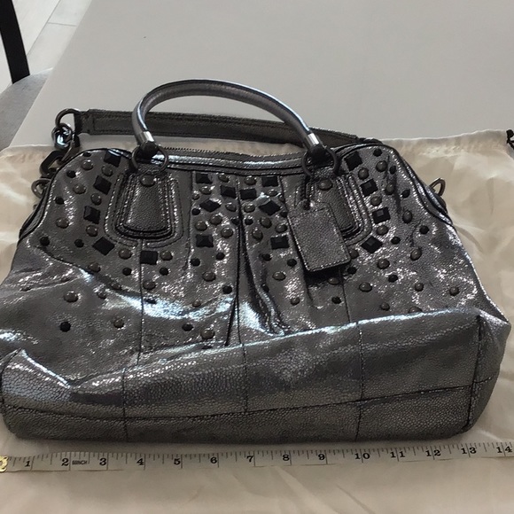 Coach Pewter Studded Bag - Picture 11 of 15